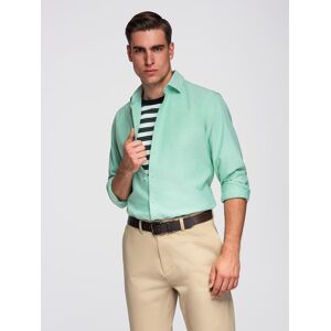 Ombre Men'S Pastel Cotton Oxford Shirt - Mint Kaki M Ombre Men'S Pastel Cotton Oxford Shirt - Mint Kaki M