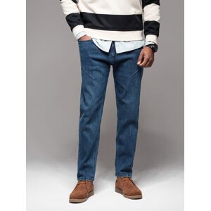 Ombre Men'S Carrot Fit Denim Pants With Decorative Darts - Dark Blue Modrá M Ombre Men'S Carrot Fit Denim Pants With Decorative Darts - Dark Blue Modrá M