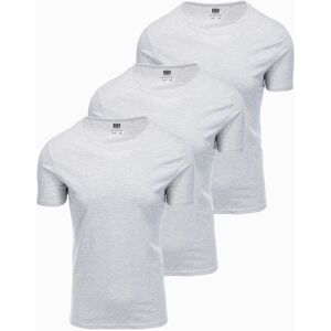 Ombre Basic 3-Pack Cotton T-Shirt Set Šedá Xxl Ombre Basic 3-Pack Cotton T-Shirt Set Šedá Xxl