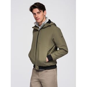 Ombre Men'S Lightweight Jacket With Hood And Mesh Lining Čierna Xxl Ombre Men'S Lightweight Jacket With Hood And Mesh Lining Čierna Xxl