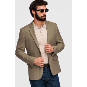 Ombre Men'S Elegant Slim Fit Jacket With Rayon - Olive Hnedá Xxl Ombre Men'S Elegant Slim Fit Jacket With Rayon - Olive Hnedá Xxl