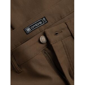 Ombre Men'S Regular Fabric Pants With Cargo Pockets - Olive Hnedá Xl Ombre Men'S Regular Fabric Pants With Cargo Pockets - Olive Hnedá Xl
