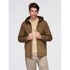 Ombre Men'S Lightweight Jacket With Waterproof Coating And Hood Hnedá L Ombre Men'S Lightweight Jacket With Waterproof Coating And Hood Hnedá L
