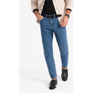 Ombre Marbled Men'S Denim Pants Carrot Fit - Dark Blue Modrá L Ombre Marbled Men'S Denim Pants Carrot Fit - Dark Blue Modrá L