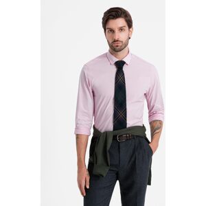 Ombre Regular Cotton Classic Shirt - Light Pink Ružová S Ombre Regular Cotton Classic Shirt - Light Pink Ružová S