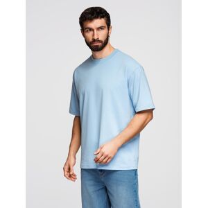 Ombre Pánske Tričko Loose Fit - Modré Svetlomodrá M Ombre Pánske Tričko Loose Fit - Modré Svetlomodrá M