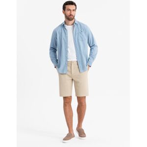 Ombre Men'S Structural Knit Slim Fit Shorts - Sand Krémová Xxl Ombre Men'S Structural Knit Slim Fit Shorts - Sand Krémová Xxl