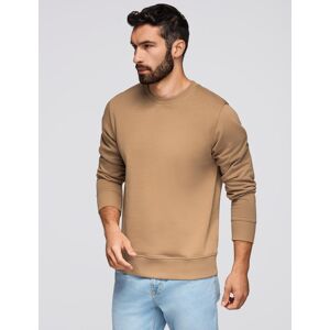 Ombre Men'S Basic Sweatshirt With Round Neckline - Brown Hnedá Xxl Ombre Men'S Basic Sweatshirt With Round Neckline - Brown Hnedá Xxl