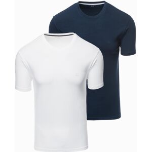 Ombre Set Of Men'S T-Shirts With Round Neckline Biela Xxl Ombre Set Of Men'S T-Shirts With Round Neckline Biela Xxl