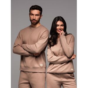 Ombre Classic Unisex Sweatshirt With Round Neckline - Brown Hnedá Xs Ombre Classic Unisex Sweatshirt With Round Neckline - Brown Hnedá Xs