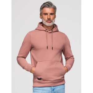 Ombre Men'S Basic Cotton Sweatshirt Kangaroo Hoodie - Dark Pink Ružová Xxl Ombre Men'S Basic Cotton Sweatshirt Kangaroo Hoodie - Dark Pink Ružová Xxl