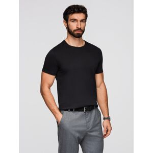 Ombre Basic Pánske Tričko Set - 3x Čierna Čierna Xl Ombre Basic Pánske Tričko Set - 3x Čierna Čierna Xl