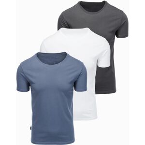 Pánske Tričká Ombre Basic - Set Biela/grafit/džínsová Modrá Čierna Xl Pánske Tričká Ombre Basic - Set Biela/grafit/džínsová Modrá Čierna Xl