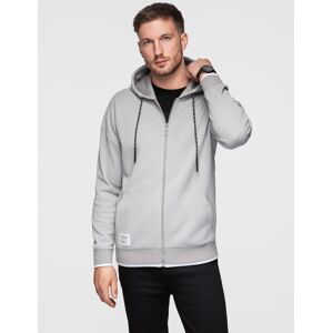 Ombre Men'S Softly Structured Hooded Sweatshirt - Grey Čierna L Ombre Men'S Softly Structured Hooded Sweatshirt - Grey Čierna L