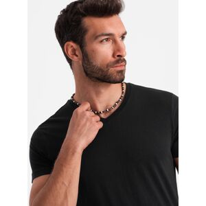 Ombre Basic Men'S Classic Cotton T-Shirt With A Crew Neckline - Black Čierna 3xl Ombre Basic Men'S Classic Cotton T-Shirt With A Crew Neckline - Black Čierna 3xl