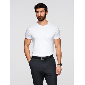 Ombre Men'S Basic Classic Cotton T-Shirt - White Šedá L Ombre Men'S Basic Classic Cotton T-Shirt - White Šedá L