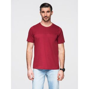 Ombre Loose Fit Men'S T-Shirt With Pocket - Red Tmavočervená S Ombre Loose Fit Men'S T-Shirt With Pocket - Red Tmavočervená S