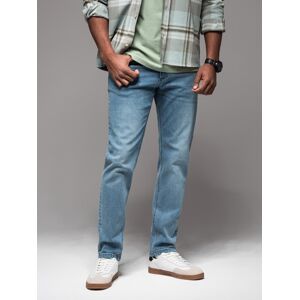 Ombre Men'S Classic Washed Regular Fit Jeans - Light Blue Modrá L Ombre Men'S Classic Washed Regular Fit Jeans - Light Blue Modrá L