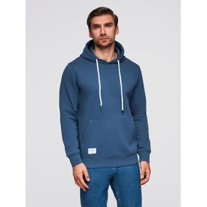 Ombre Men'S Kangaroo Sweatshirt With Hood - Navy Blue Modrá S Ombre Men'S Kangaroo Sweatshirt With Hood - Navy Blue Modrá S