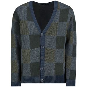 Trendyol Indigo Regular Fit V-Neck Plaid Patterned Knitwear Cardigan Šedá S Trendyol Indigo Regular Fit V-Neck Plaid Patterned Knitwear Cardigan Šedá S