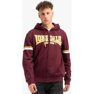 Lonsdale Men'S Hooded Zipsweat Jacket Regular Fit Tmavočervená L Lonsdale Men'S Hooded Zipsweat Jacket Regular Fit Tmavočervená L