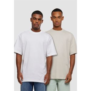 Urban Classics Men'S T-Shirts Uc Tall Tee 2-Pack - Beige+white Šedá Xxl Urban Classics Men'S T-Shirts Uc Tall Tee 2-Pack - Beige+white Šedá Xxl