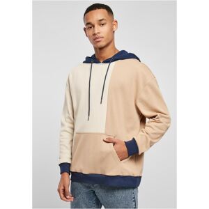 Urban Classics Oversized Color Block Hoody Softgrass/unionbeige Krémová L Urban Classics Oversized Color Block Hoody Softgrass/unionbeige Krémová L