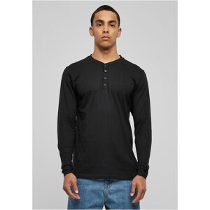 Urban Classics Henley L/s Basic T-Shirt Black Čierna L Urban Classics Henley L/s Basic T-Shirt Black Čierna L
