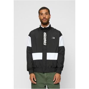 Starter Black Label Štartovacia Retro Bunda Na Zips Čierna/biela Šedá S Starter Black Label Štartovacia Retro Bunda Na Zips Čierna/biela Šedá S
