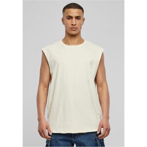 Urban Classics White Sand Sleeveless T-Shirt With Open Edge Šedá M Urban Classics White Sand Sleeveless T-Shirt With Open Edge Šedá M