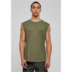 Urban Classics Olive Sleeveless T-Shirt With Open Hem Kaki M Urban Classics Olive Sleeveless T-Shirt With Open Hem Kaki M