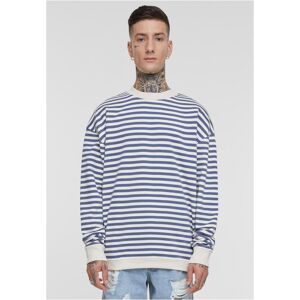 Urban Classics Men'S Striped Crewneck Sweatshirt - White Sand/blue Šedá Xxl Urban Classics Men'S Striped Crewneck Sweatshirt - White Sand/blue Šedá Xxl