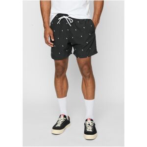 Urban Classics Men'S Swimwear With Embroidery Black/palm Čierna M Urban Classics Men'S Swimwear With Embroidery Black/palm Čierna M