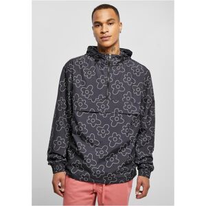 Urban Classics Flower Aop Pull Over Jacket Blackflower Šedá L Urban Classics Flower Aop Pull Over Jacket Blackflower Šedá L