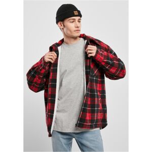 Urban Classics Teddy Lined Plaid Jacket Red/black Čierna L Urban Classics Teddy Lined Plaid Jacket Red/black Čierna L