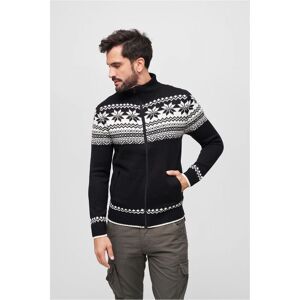 Men'S Sweater Brandit Cardigan Norweger Čierna S Men'S Sweater Brandit Cardigan Norweger Čierna S