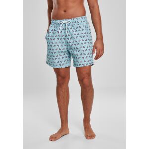 Urban Classics Men'S Swimwear With Melon/blue Pattern Šedá M Urban Classics Men'S Swimwear With Melon/blue Pattern Šedá M
