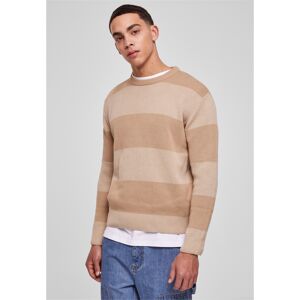 Urban Classics Men'S Striped Sweater Beige Krémová M Urban Classics Men'S Striped Sweater Beige Krémová M