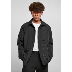 Urban Classics Čierna Košeľová Bunda Z Vystuženého Nylonu Šedá M Urban Classics Čierna Košeľová Bunda Z Vystuženého Nylonu Šedá M
