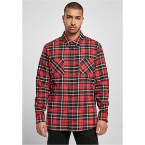Urban Classics Roots Plaid Shirt Red/black M Urban Classics Roots Plaid Shirt Red/black M