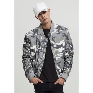 Urban Classics Vintage Camo Cotton Bomber Jacket Snow Camo Čierna S Urban Classics Vintage Camo Cotton Bomber Jacket Snow Camo Čierna S