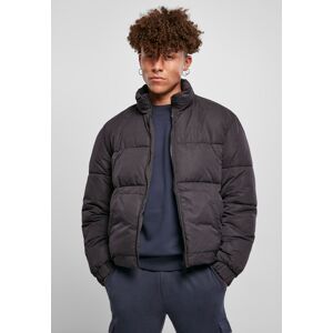 Urban Classics Cropped Puffer Jacket Black Šedá L Urban Classics Cropped Puffer Jacket Black Šedá L