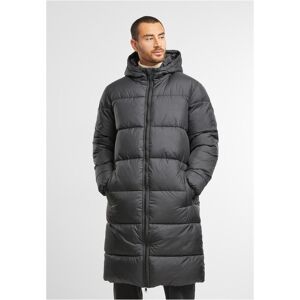 Urban Classics Men'S Long Quilted Coat Black Šedá S Urban Classics Men'S Long Quilted Coat Black Šedá S