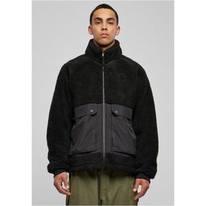 Urban Classics Sherpa Short Raglan Jacket Black/black Čierna M Urban Classics Sherpa Short Raglan Jacket Black/black Čierna M