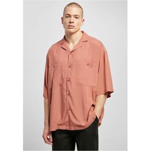 Urban Classics Oversized Terracotta Recreational Shirt Ružová M Urban Classics Oversized Terracotta Recreational Shirt Ružová M