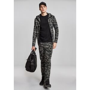 Urban Classics Interlock Camo Zip Bunda Tmavá Maska Čierna M Urban Classics Interlock Camo Zip Bunda Tmavá Maska Čierna M