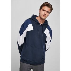 Urban Classics Oversize 3-Tone Hoody Midnight/white/dark Blue Modrá Xl Urban Classics Oversize 3-Tone Hoody Midnight/white/dark Blue Modrá Xl