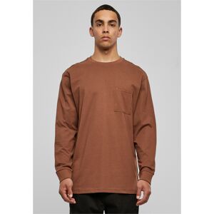 Urban Classics Heavy Oversized Pocket Longsleeve Bark Tmavočervená S Urban Classics Heavy Oversized Pocket Longsleeve Bark Tmavočervená S