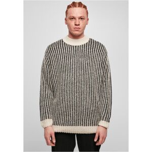 Urban Classics Oversized Two-Tone Sweater White Sand/black Xl Urban Classics Oversized Two-Tone Sweater White Sand/black Xl