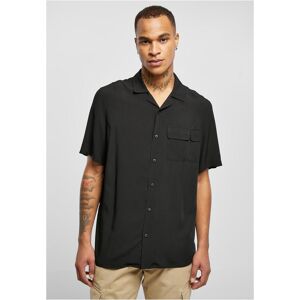Urban Classics Viscose Camp Shirt In Black Čierna S Urban Classics Viscose Camp Shirt In Black Čierna S